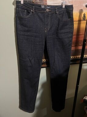 DG2 by Diane Gilman Dark Blue Straight Leg Jeans